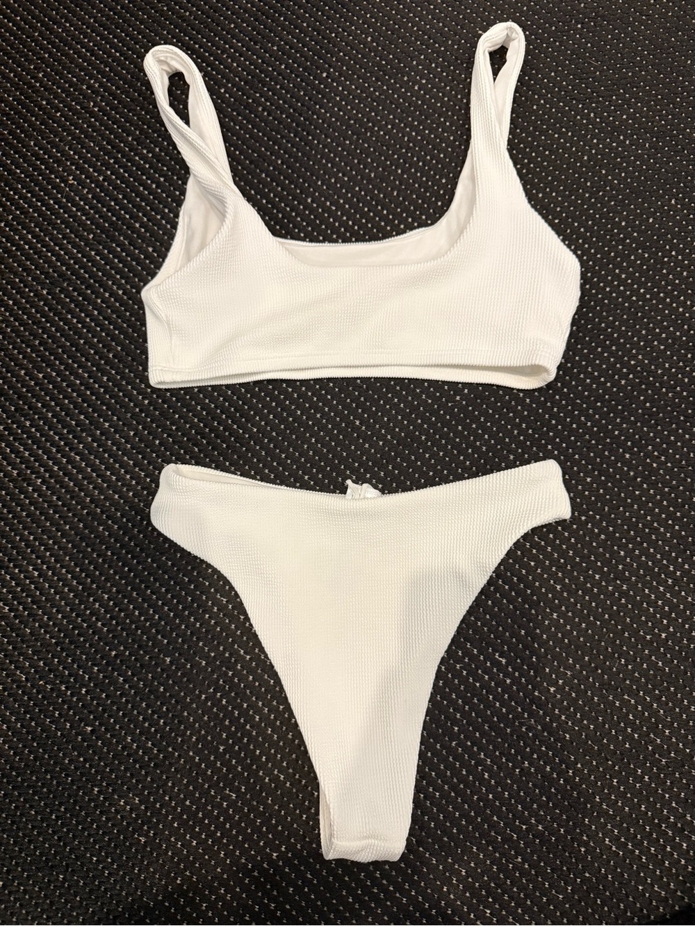 Primark White Ribbed Two-Piece Bikini Set - Picture 3 of 3
